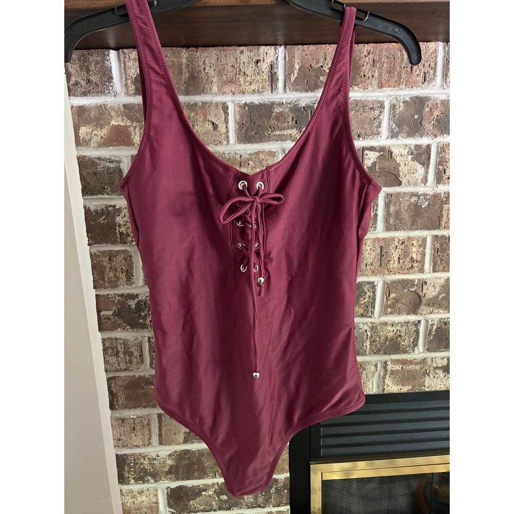 Burgundy Mossimo one piece swimsuit - Small